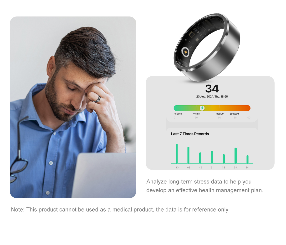 smart ring，wearable ring，health tracker ring，activity tracker ring，smart ring for men